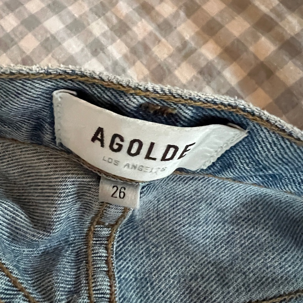 Agolde Riley Crop Denim Jeans - Picture 4 of 6
